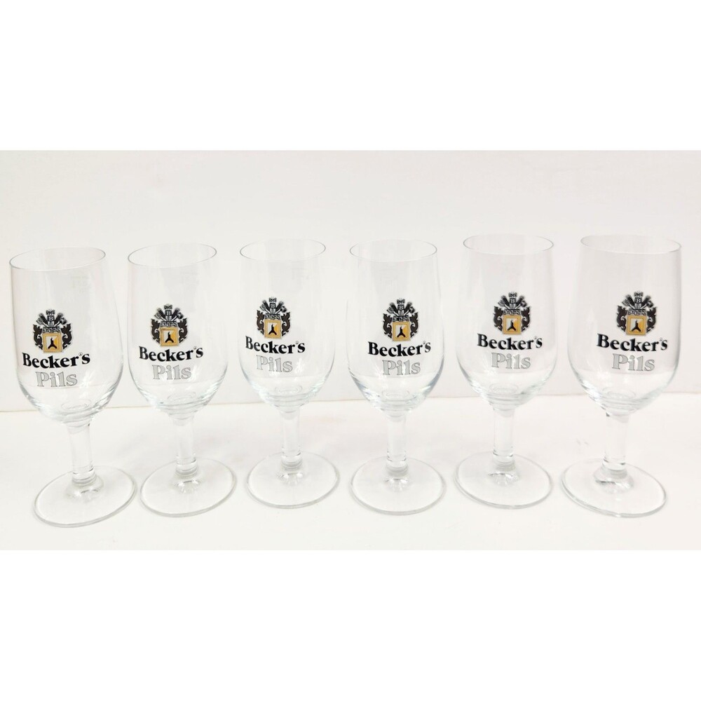 Ritzenhoff Cristal Becker's Pils 0.3L Beer Glasses Germany Vintage (6)